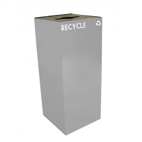 Witt Indoor Recycling Container 36 Gal. Slate Steel W-36GC04-SL