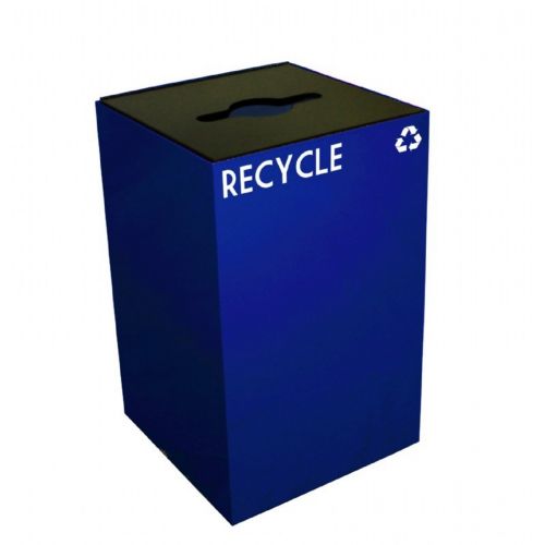 Witt Indoor Recycling Containers 24 Gal. Blue Steel W-24GC04-BL