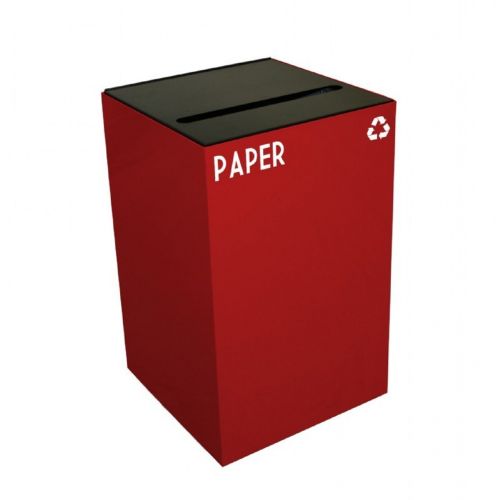 Witt Indoor Recycling Containers 24 Gal. Scarlet Steel for Paper W-24GC02-SC
