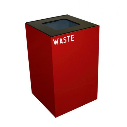 Witt Indoor Recycling Containers 24 Gal. Scarlet Steel for Waste W-24GC03-SC