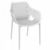 Air XL Bistro Set with Sky 24" Square Folding Table White S007114-WHI #2