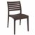 Ares Resin Rectangle Outdoor Dining Set 7 Piece with Side Chairs Brown ISP1861S-BRW #3
