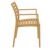 Artemis Resin Outdoor Dining Arm Chair Cafe Latte ISP011-TEA #4