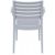Artemis Resin Outdoor Dining Arm Chair Silver Gray ISP011-SIL #2