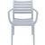 Artemis Resin Outdoor Dining Arm Chair Silver Gray ISP011-SIL #4