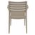 Artemis Resin Outdoor Dining Arm Chair Taupe ISP011-DVR #4