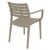 Artemis Resin Outdoor Dining Arm Chair Taupe ISP011-DVR #5
