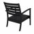 Artemis XL Outdoor Club Chair Black with Taupe Cushion ISP004-BLA-CTA #2