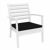 Artemis XL Outdoor Club Chair White with Black Cushion ISP004