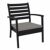 Artemis XL Outdoor Club Seating set 5 Piece Black with Taupe Cushion ISP004S5-BLA-CTA #2
