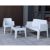 Box Resin Outdoor Coffee Table White ISP064-WHI #5