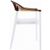 Carmen Dining Armchair White with Transparent Amber Back ISP059-WHI-TAMB #5