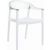 Carmen Dining Armchair White with Transparent Back ISP059