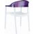 Carmen Dining Armchair White with Transparent Violet Back ISP059-WHI-TVIO #4