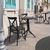 Cross Bistro Set with Sky 24" Round Folding Table Black S254121