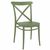 Cross Bistro Set with Sky 24" Square Folding Table Olive Green S254114-OLG #2