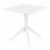Cross Dining Set with Sky 27" Square Table White S254108-WHI #3