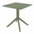 Cross XL Dining Set with Sky 27" Square Table Olive Green S256108-OLG #3