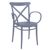 Cross XL Patio Dining Set with 4 Chairs Dark Gray ISP2561S-DGR #3
