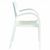 Dejavu Glossy Plastic Outdoor Arm Chair White ISP032-GWHI #3