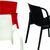 Dejavu Glossy Plastic Outdoor Arm Chair White ISP032-GWHI #4