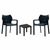 Diva Conversation Set with Ocean Side Table Black S028066