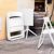 Dream Folding Outdoor Bistro Set with 2 Chairs White ISP0791S-WHI-WHI #5