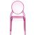 Elizabeth Clear Polycarbonate Outdoor Bistro Chair Pink ISP034-TPNK #2