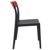 Flash Dining Chair Black with Transparent Red ISP091-BLA-TRED #3
