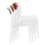 Flash Dining Chair White with Transparent Amber ISP091-WHI-TAMB #5