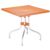 Forza Square Folding Table 31 inch - Orange ISP770