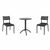 Helen Bistro Set with Octopus 24" Round Table Black S284160