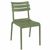Helen Dining Set with Sky 27" Square Table Olive Green S284108-OLG #2