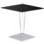 Ice HPL Top Square Table with Transparent Base 24 inch Black ISP550H60