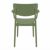 Lisa Outdoor Dining Arm Chair Olive Green ISP126-OLG #4