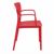 Lisa Outdoor Dining Arm Chair Red ISP126-RED #2