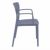 Loft Outdoor Dining Arm Chair Dark Gray ISP128-DGR #2