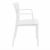 Loft Outdoor Dining Arm Chair White ISP128-WHI #2
