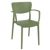 Loft Round Bistro Set 3 Piece with 24" Table Top Olive Green ISP1284S-OLG #2