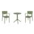 Loft Round Bistro Set 3 Piece with 24" Table Top Olive Green ISP1284S-OLG #4