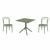 Marie Dining Set with Sky 31" Square Table Olive Green S251106