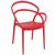 Mila Conversation Set with Sky 24" Side Table Red S085109-RED #2