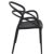 Mila Outdoor Dining Arm Chair Black ISP085-BLA #3