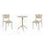 Monna Bistro Set with Octopus 24" Round Table Taupe S127160
