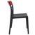 Moon Dining Chair Black with Transparent Red ISP090-BLA-TRED #3