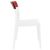 Moon Dining Chair White with Transparent Red ISP090-WHI-TRED #3