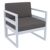 Mykonos Patio Club Chair Silver Gray with Charcoal Cushion ISP131