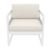 Mykonos Patio Club Chair White with Natural Cushion ISP131-WHI-CNA #3