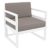 Mykonos Patio Club Chair White with Taupe Cushion ISP131