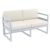 Mykonos Patio Loveseat Silver Gray with Natural Cushion ISP1312